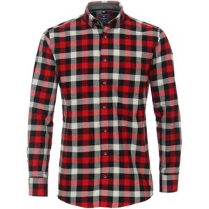 3 voor 99 | Redmond comfort fit overhemd, popeline, zwart geruit 45/46