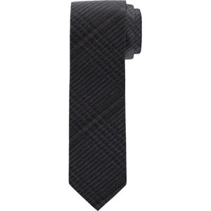 OLYMP extra brede stropdas, zwart dessin -  Maat: One size