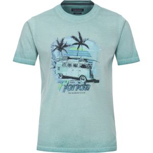 CASA MODA comfort fit heren T-shirt, turquoise -  Maat: XXL