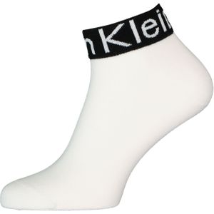 Calvin Klein damessokken Kayla (1-pack), lage logo sokken, wit met zwart -  Maat: One size