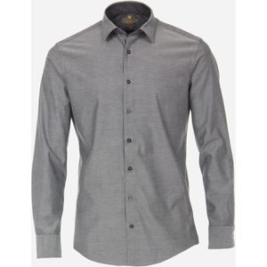 3 voor 99 | Redmond modern fit overhemd, twill, grijs 43/44