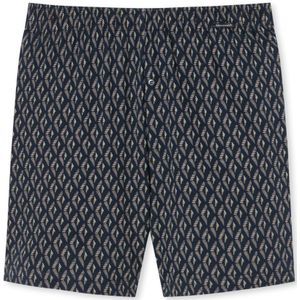 SCHIESSER Fine Interlock boxer (1-pack), heren boxershort bruin-grijs gedessineerd