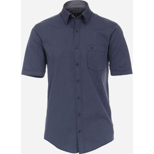 CASA MODA Sport casual fit overhemd, korte mouw, structuur, blauw 47/48
