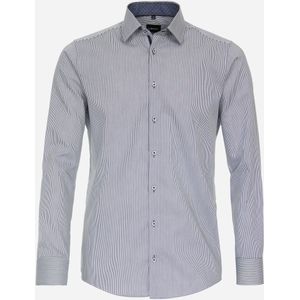 VENTI modern fit overhemd, twill, blauw gestreept 40