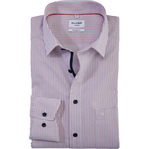 OLYMP Tendenz modern fit overhemd, popeline, rood dessin