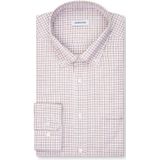 Seidensticker - Flanellen Overhemd - Zwarte Roos - Regular 1/1 Button-down Kraag Ruit