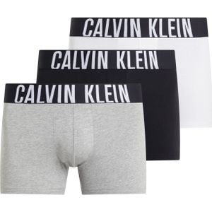 Calvin Klein Trunk (3-pack), heren boxers normale lengte, zwart, grijs, wit -  Maat: 3XL