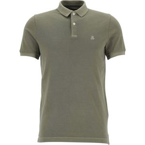 Marc O'Polo shaped fit polo, heren poloshirt, olijfgroen -  Maat: L