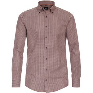 VENTI modern fit overhemd, popeline, oranje dessin