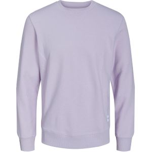 JACK & JONES Basic sweat crew neck regular fit, heren sweatshirt katoenmengsel met O-hals, lila