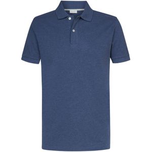 Profuomo slim fit heren polo, jeans blauw
