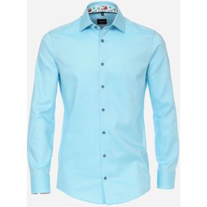 VENTI modern fit overhemd, structuur, turquoise 40