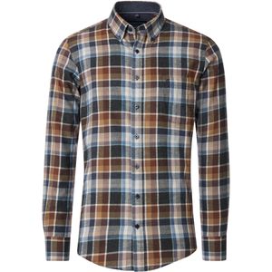 CASA MODA Sport comfort fit overhemd, flanel, grijs geruit