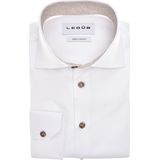 Ledub modern fit overhemd, mouwlengte 72 cm, twill, wit