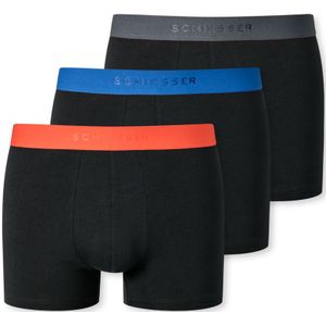 SCHIESSER 95/5 boxer (3-pack), heren short organic cotton geweven elastische tailleband multicolor -  Maat: L