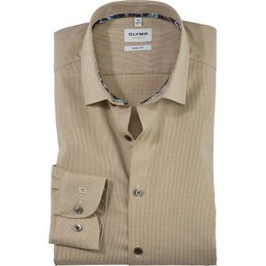 OLYMP Level 5 body fit overhemd, structuur, messing