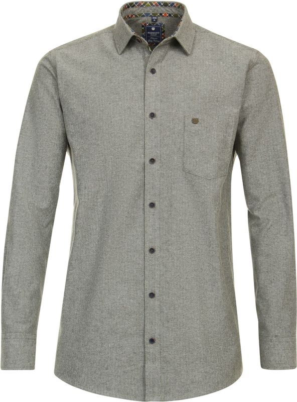 Redmond - Comfort Fit - Overhemd - Groen - Popeline, Easy Iron