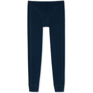 SCHIESSER 95/5 lange onderbroek (1-pack), heren onderbroek biologisch katoen elastisch donkerblauw -  Maat: S