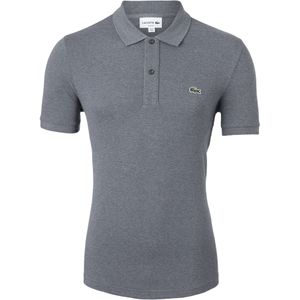 Lacoste Slim Fit polo, zwart met wit melange, Eclipse Jaspe -  Maat: M