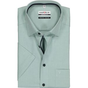 MARVELIS comfort fit overhemd, korte mouw, structuur, groen (contrast) 50