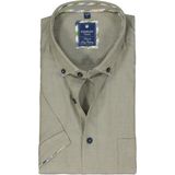 Overhemd - Groen - 100% Katoen - Korte Mouwen - Button Down Kraag