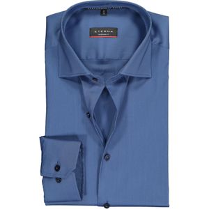 ETERNA modern fit overhemd, superstretch lyocell heren overhemd, midden blauw 45
