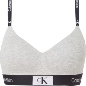 Calvin Klein dames 1996 lighly lined bralette, bralette, grijs -  Maat: M