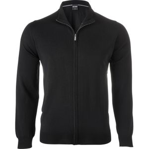 OLYMP modern fit vest wol, zwart met rits -  Maat: XXL
