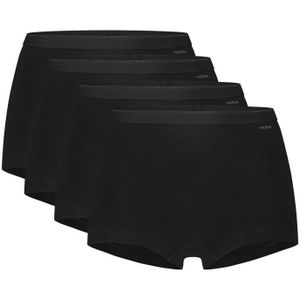 TEN CATE Basics women shorts (4-pack), dames Shorts hoge taille, zwart -  Maat: L