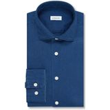 Seidensticker regular fit overhemd, twill, blauw