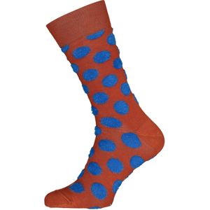 Happy Socks Big Dot Sock, roestbruin met zachte stippen - Unisex - Maat: 36-40