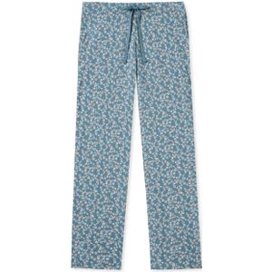 SCHIESSER Mix+Relax loungebroek lang, dames loungebroek lange jersey bloemen blauw-grijs