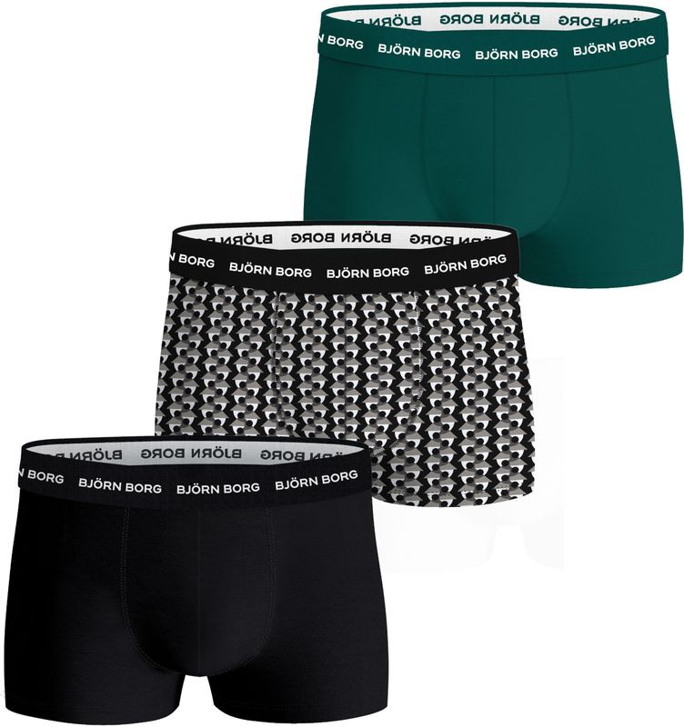 Bjorn Borg - Cotton Stretch - Boxershorts - Groen - 3-pack
