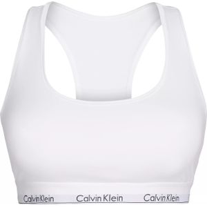 Calvin Klein dames Modern Cotton unlined bralette, bralette, wit -  Maat: 3XL