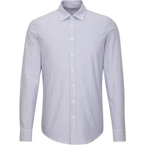 Seidensticker x-slim fit overhemd, Oxford, blauw gestreept 38
