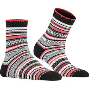 Burlington Cheerful Summer damessokken, zwart (black)