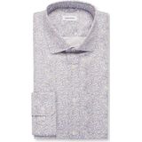 Seidensticker regular fit overhemd, popeline, blauw dessin