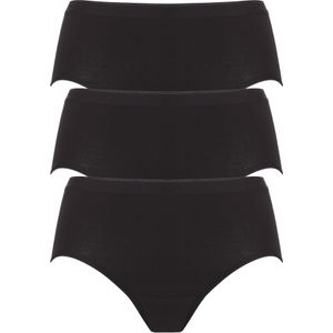 TEN CATE Basic women midi (3-pack), dames slips middelhoge taille, zwart
