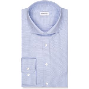 Seidensticker slim fit overhemd, structuur, blauw