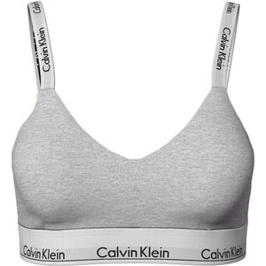Calvin Klein dames Modern Cotton lightly lined bralette, bralette, grijs -  Maat: S