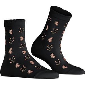FALKE Bucolic damessokken kort, zwart (black)