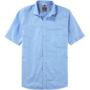 OLYMP Casual modern fit overhemd, korte mouw, popeline, bleu 51/52