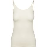 RJ Bodywear Pure Color dames spaghetti top (1-pack), hemdje met smalle verstelbare bandjes, ivoor -  Maat: S