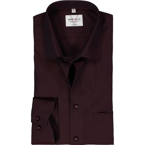 MARVELIS modern fit overhemd, mouwlengte 7, structuur, rood