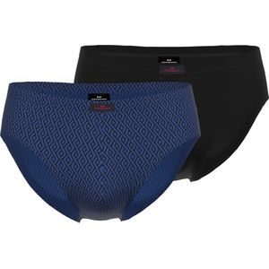 Gotzburg heren sport slip (2-pack), donkerblauw mini dessin