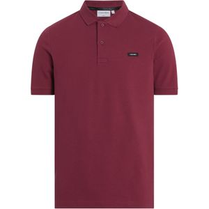 Calvin Klein Stretch Pique Slim Polo, heren poloshirt, donkerrood