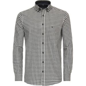CASA MODA Sport comfort fit overhemd, flanel, antraciet geruit
