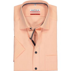 MARVELIS modern fit overhemd, korte mouw, abrikoos oranje (contrast) 46