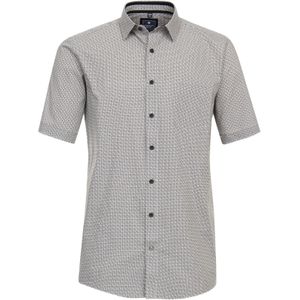 3 voor 99 | Redmond comfort fit overhemd, korte mouw, popeline, blauw dessin