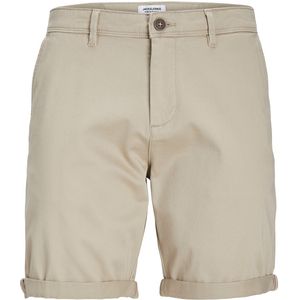 JACK & JONES Bowie Shorts Solid regular fit, heren chino korte broek, beige -  Maat: XXL